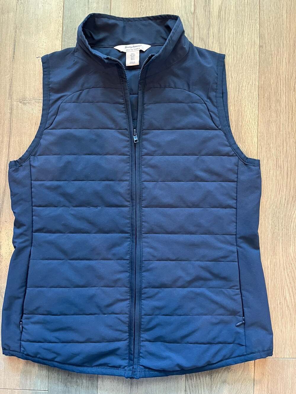 Tommy Bahama Golf & Tennis Women's Quilted Full-Zip Lightweight Vest Navy Blue